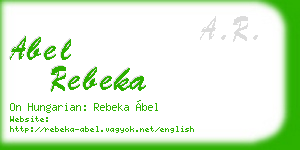 abel rebeka business card
